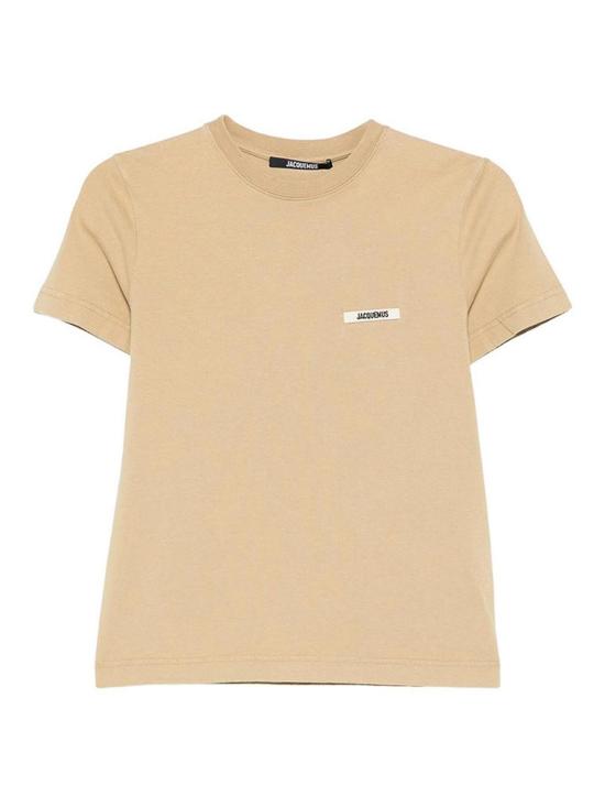 26SS 자크뮈스 그로그랭 로고 솟슬리브 티셔츠 TSW00550AJ00029 180 DARK BEIGE