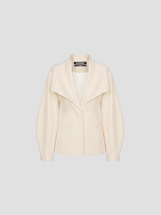26SS 자크뮈스 르 페이산 숄 칼라 자켓 JAW00133AW00733 110 OFF WHITE