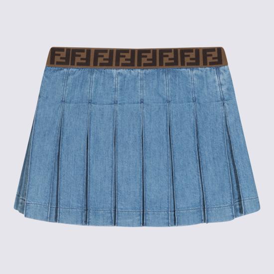 26FW [키즈] 펜디 스커트 JFE165 ATRFF0QG0 Denim - FENDI