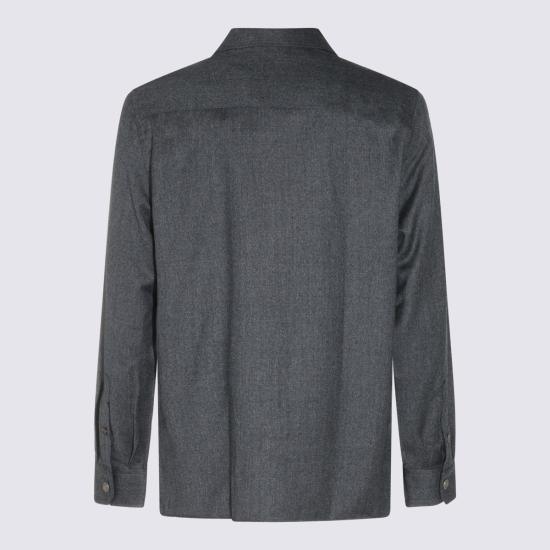 26FW 브루넬로 쿠치넬리 긴팔 셔츠 MY6660721 C004 Dark grey - BRUNELLO CUCINELLI
