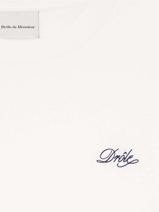 26FW 드롤드무슈 반팔 티셔츠 LTS324CO311 OW Bianco - DROLE DE MONSIEUR