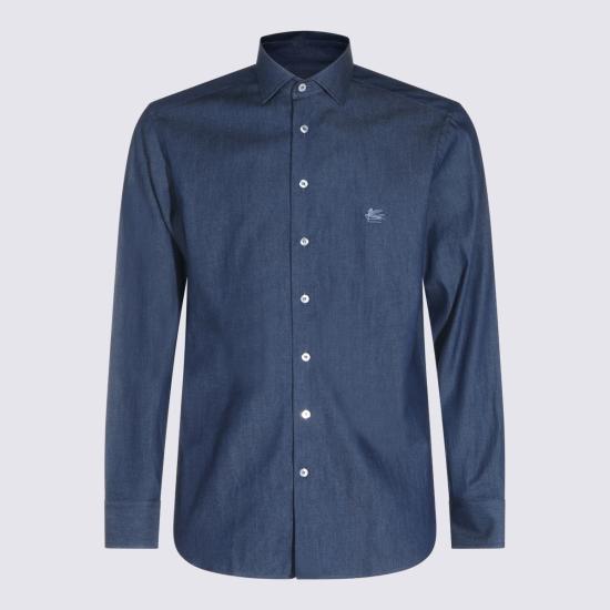 26FW 에트로 긴팔 셔츠 MRIB0002 99SA531X0883 Blue