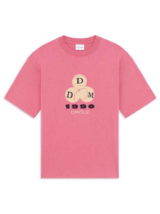 26FW 드롤드무슈 반팔 티셔츠 LTS328CO248 BLP Rosa