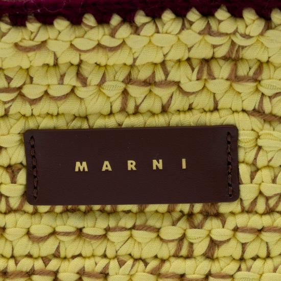 26FW 마르니 숄더백 SBMP0276U1 P9281ZP270 CURDS RUBY WINE YELLOW CREAM - MARNI