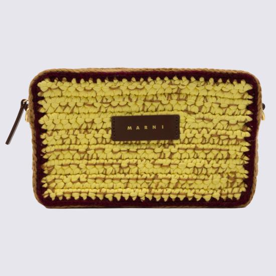 26FW 마르니 숄더백 SBMP0276U1 P9281ZP270 CURDS RUBY WINE YELLOW CREAM