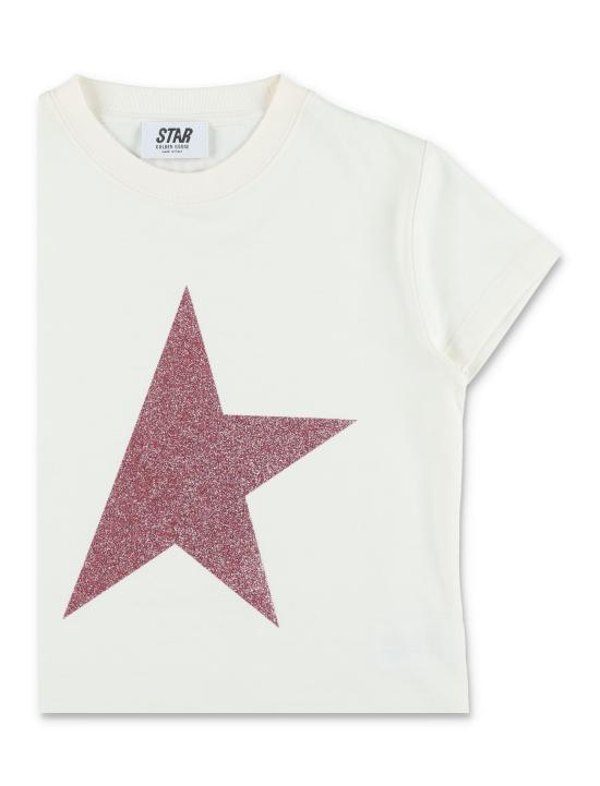 26SS [키즈] 골든구스 티셔츠 P01273P002486 11560 HERITAGE WHITE - GOLDEN GOOSE