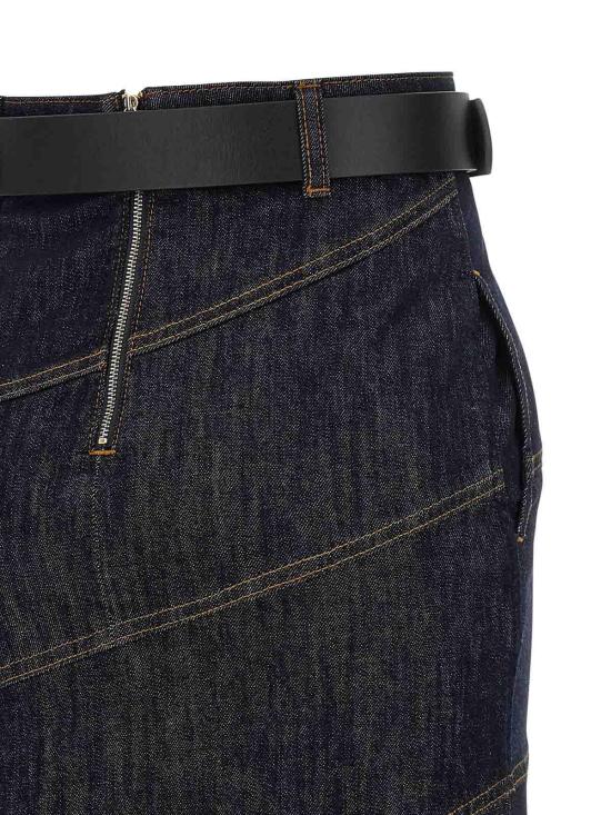 26FW 셀프 포트레이트 롱 스커트 PF26810MSK Blue - SELF PORTRAIT