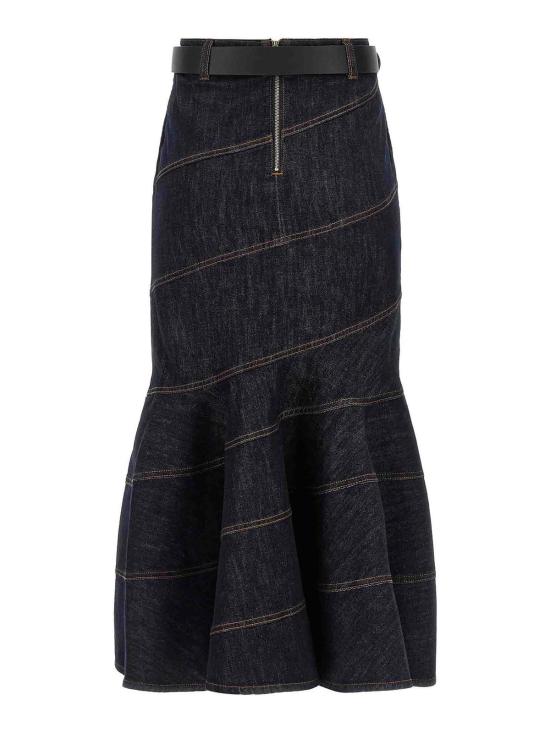 26FW 셀프 포트레이트 롱 스커트 PF26810MSK Blue - SELF PORTRAIT