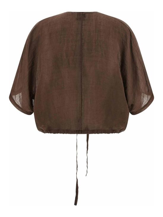 26SS 누드 블라우스 1103E2642108 Brown - NUDE