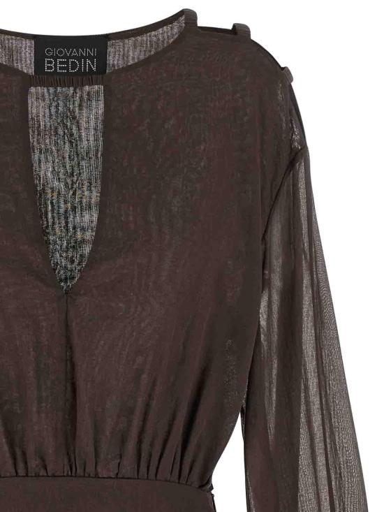 26SS 지오바니 베딘 미디 원피스 GBSS26507CMARRONE Brown - GIOVANNI BEDIN