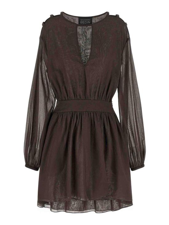 26SS 지오바니 베딘 미디 원피스 GBSS26507CMARRONE Brown