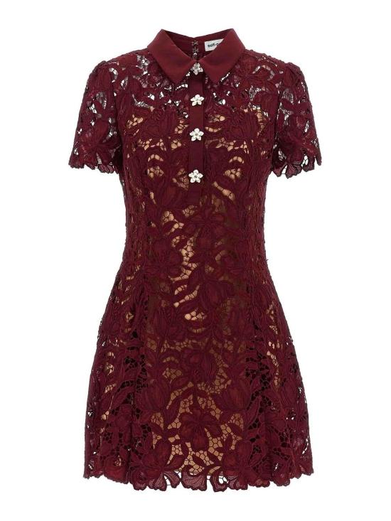 26FW 셀프 포트레이트 숏 원피스 PF26111SA Dark Red