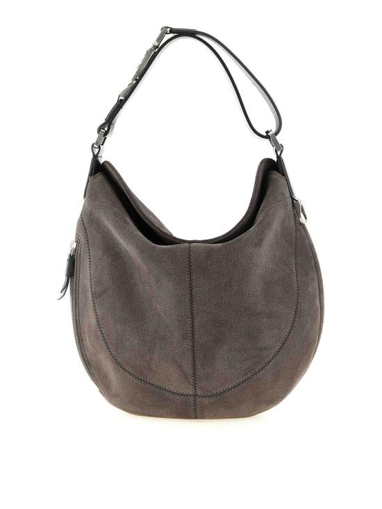 26SS 르메르 호보 퀴버 클리브드 백 스웨이드 레더 BG0196LL0125GR102 Grey