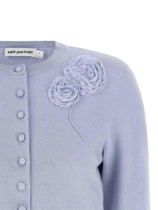 26FW 셀프 포트레이트 가디건 PF26068C Light Blue - SELF PORTRAIT