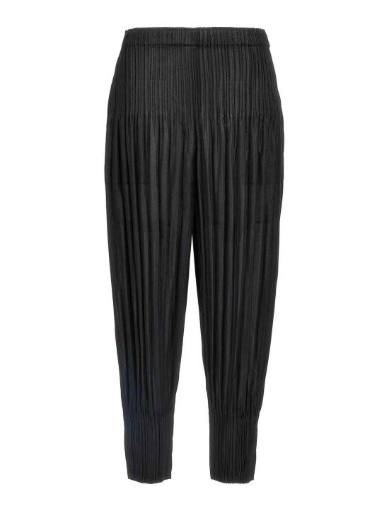 26SS 플리츠플리즈 스트레이트 팬츠 PP67JF40215 Black