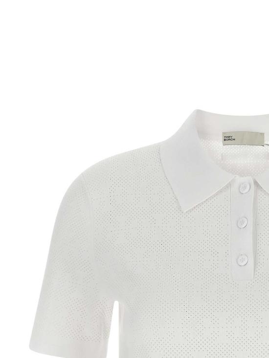 26FW 토리버치 폴로 티셔츠 182085100 White - TORY BURCH
