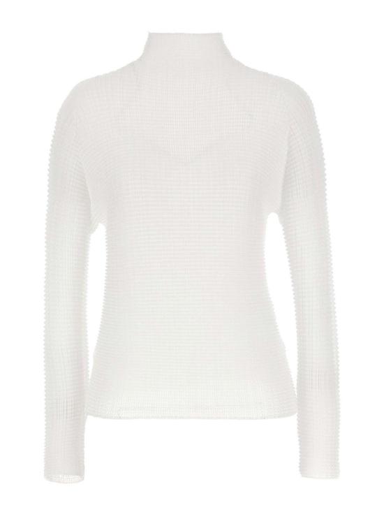 26SS 이세이 미야케 긴팔 티셔츠 IM66FJ67901 White