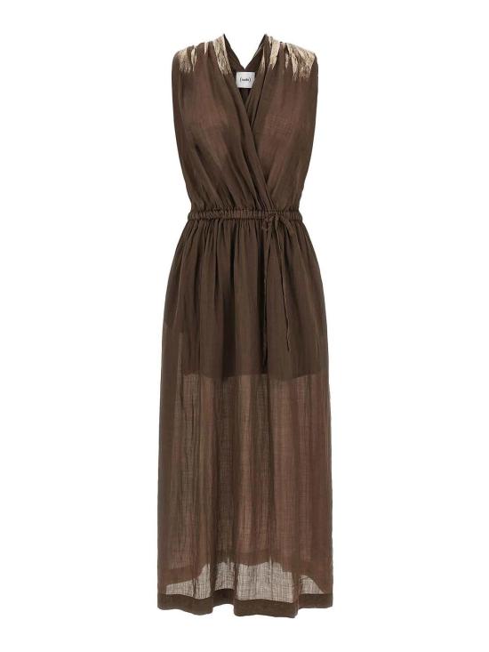 26SS 누드 미디 원피스 1103E2642708 Brown