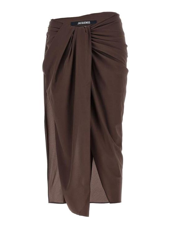  자크뮈스 미디 스커트 25ESKW00084BW00565850 Brown