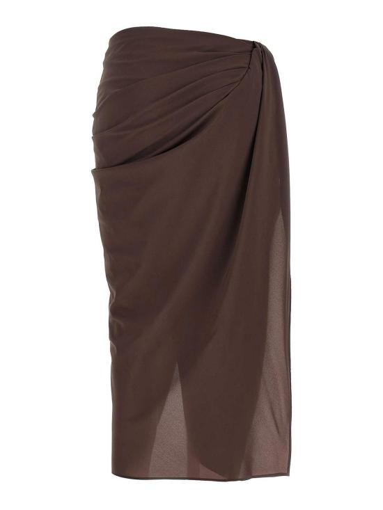  자크뮈스 미디 스커트 25ESKW00084BW00565850 Brown - JACQUEMUS
