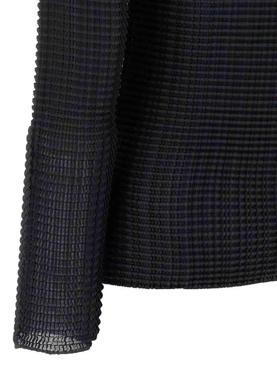 26SS 이세이 미야케 긴팔 티셔츠 IM66FJ67915 Black - ISSEY MIYAKE