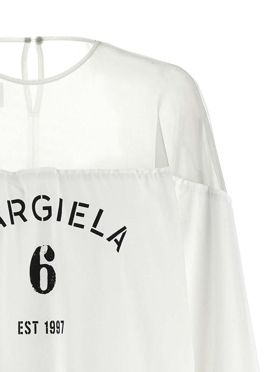 26SS MM6 메종마르지엘라 긴팔 티셔츠 S62GD0213M20108101 White - MM6 MAISON MARGIELA