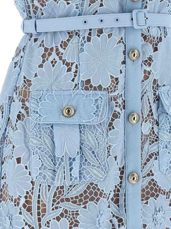 26FW 셀프 포트레이트 미디 원피스 PF26111M Light Blue - SELF PORTRAIT