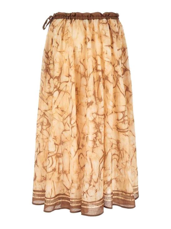 26FW 짐머만 미디 스커트 8075SSS262CHTD Beige - ZIMMERMANN