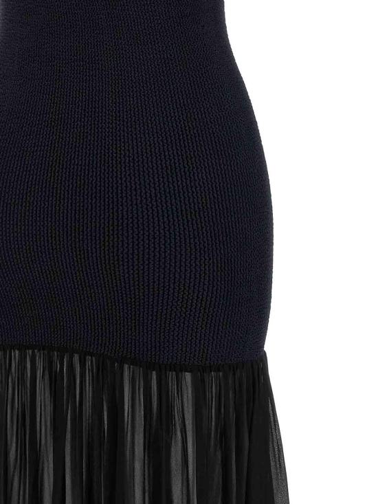 26SS 훈자 지 미디 스커트 NANCYHYBRIDDRESSBLACK Black - HUNZA G