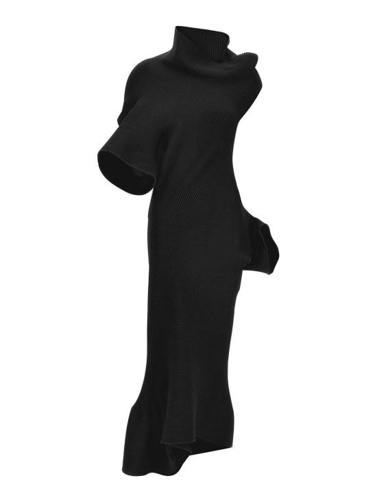 26SS 이세이 미야케 미디 원피스 IM66KH81215 Black