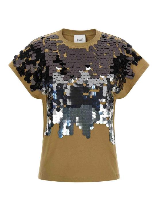 26SS 누드 반팔 티셔츠 1103E26457513 Brown