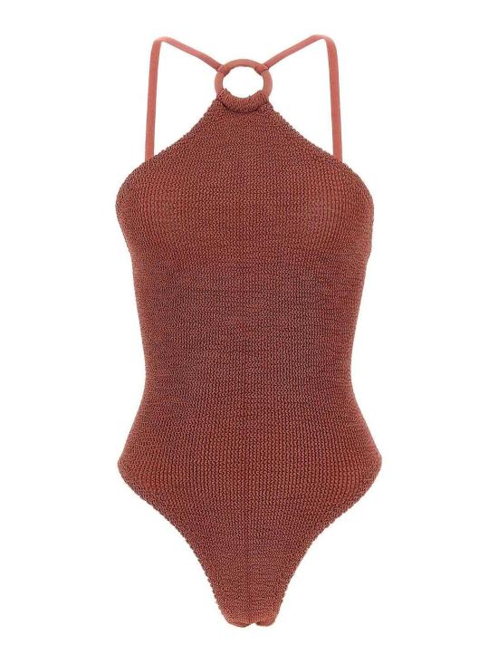 26SS 훈자 지 원피스 수영복 JASMINESWIMMETALLICROSEWOOD Red