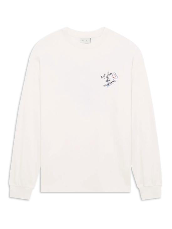 26FW 드롤드무슈 긴팔 티셔츠 LTS340CO248 OW Bianco