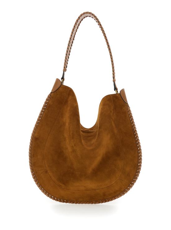 26FW 이자벨마랑 오스칸 호보 소프트 스웨이드 카프스킨 레더 백 PP0200FBB2C06M50CO Brown