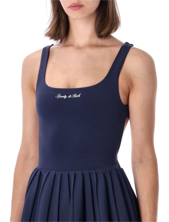 26SS 스포티앤리치 숏 원피스 DR00975326BL106 3902 DARK NAVY WHITE - SPORTY & RICH
