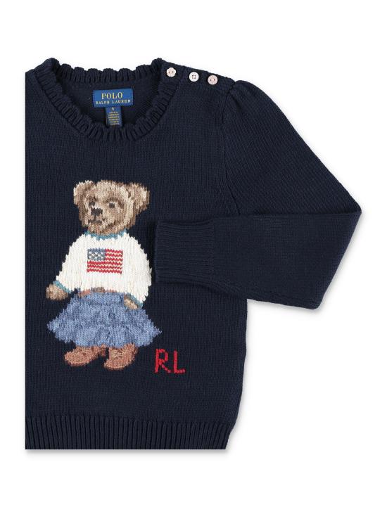 26FW [키즈] 폴로 랄프로렌 캐시미어 니트 702268 001 Blu - POLO RALPH LAUREN