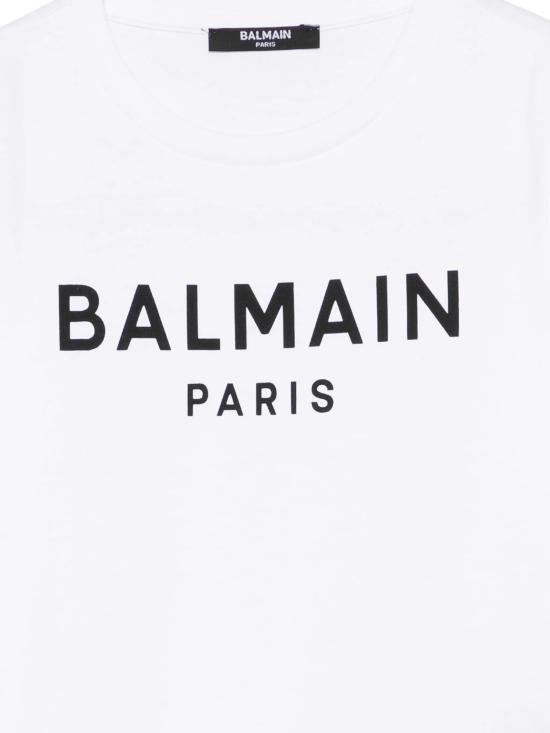 26FW [키즈] 발망 티셔츠 BY8R11Z3672 100NE Bianco - BALMAIN