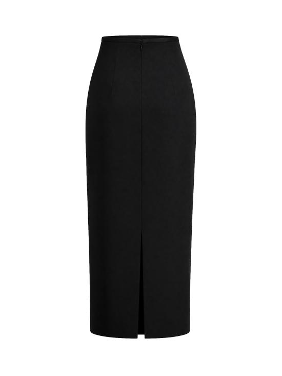 26SS 케이트 롱 스커트 41814224 200 BLACK - KHAITE