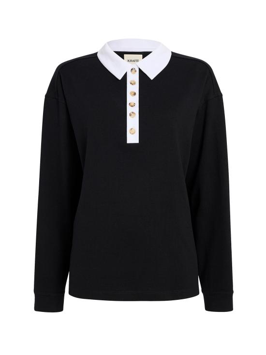 26SS 케이트 폴로 티셔츠 24534219 294 Black white