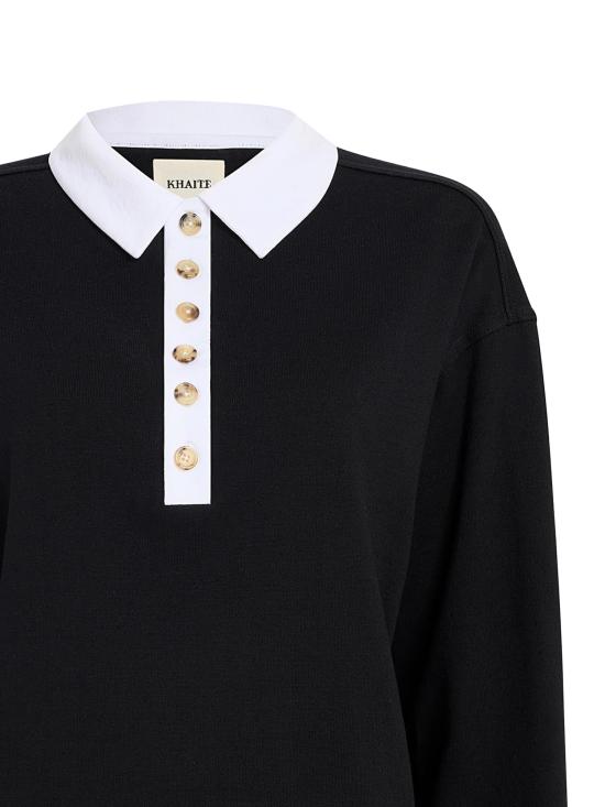 26SS 케이트 폴로 티셔츠 24534219 294 Black white - KHAITE