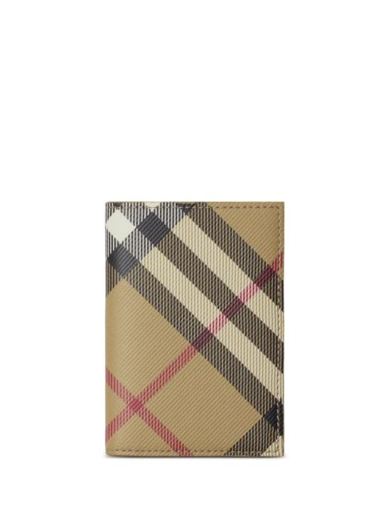  버버리 체크 폴딩 카드 지갑 8091906 A2021 Sand - BURBERRY