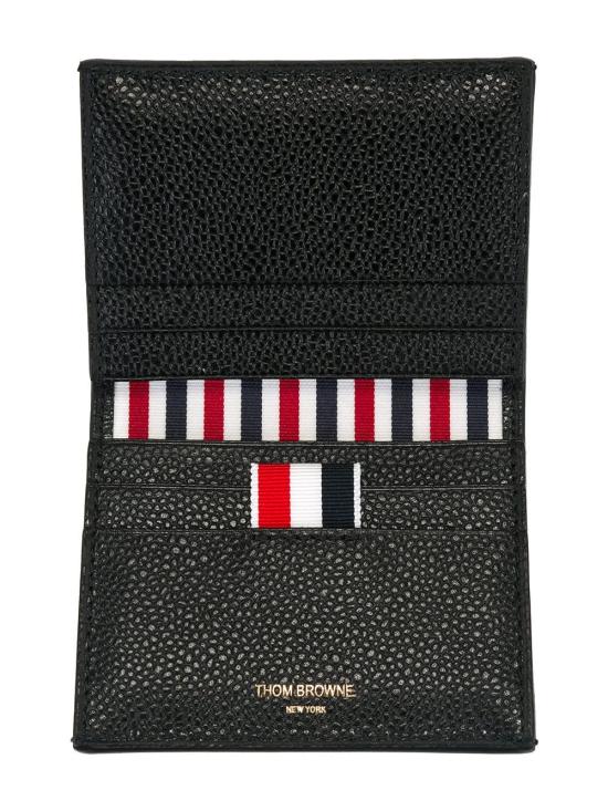  톰브라운 페블 그레인 더블 카드 홀더 MAW021L 00198001 BLACK - THOM BROWNE