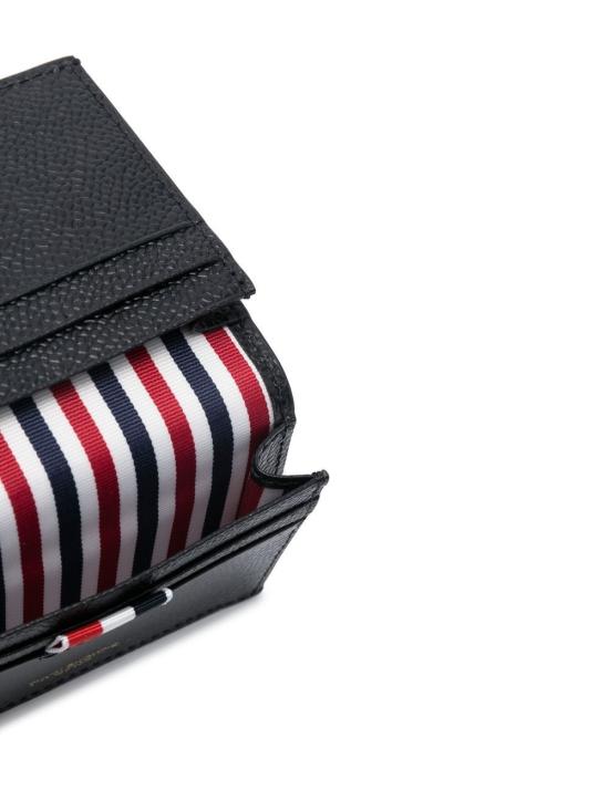  톰브라운 페블 그레인 더블 카드 홀더 MAW021L 00198001 BLACK - THOM BROWNE