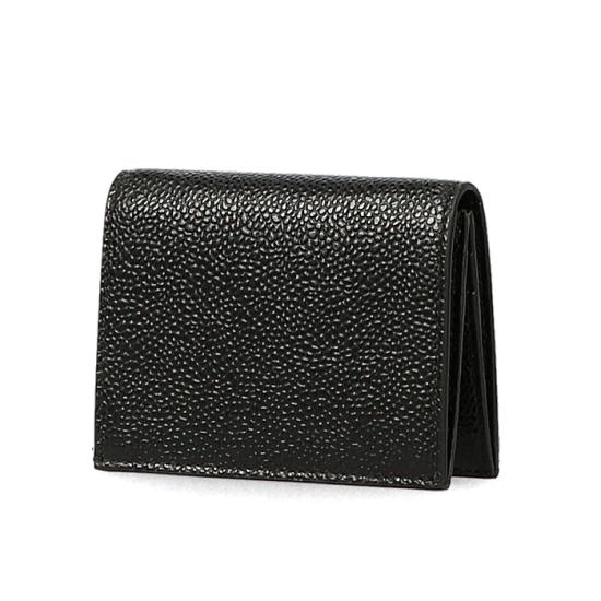  톰브라운 페블 그레인 더블 카드 홀더 MAW021L 00198001 Black - THOM BROWNE