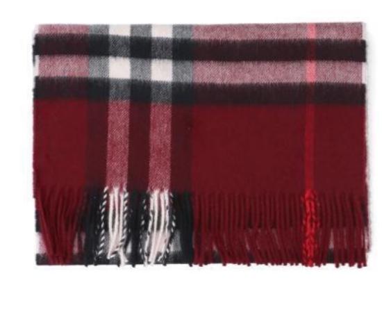  버버리 체크 캐시미어 스카프 8112639 A1308 OXBLOOD RED - BURBERRY