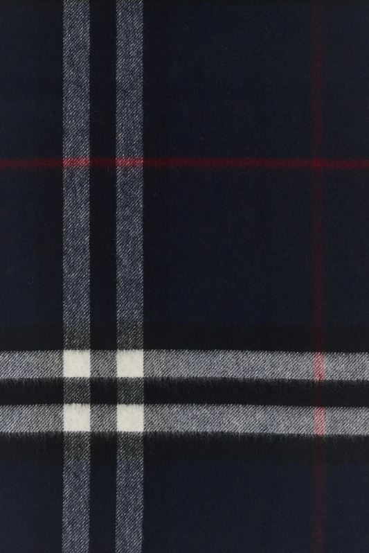  버버리 체크 캐시미어 머플러 8112641 A1249 Ink blue - BURBERRY