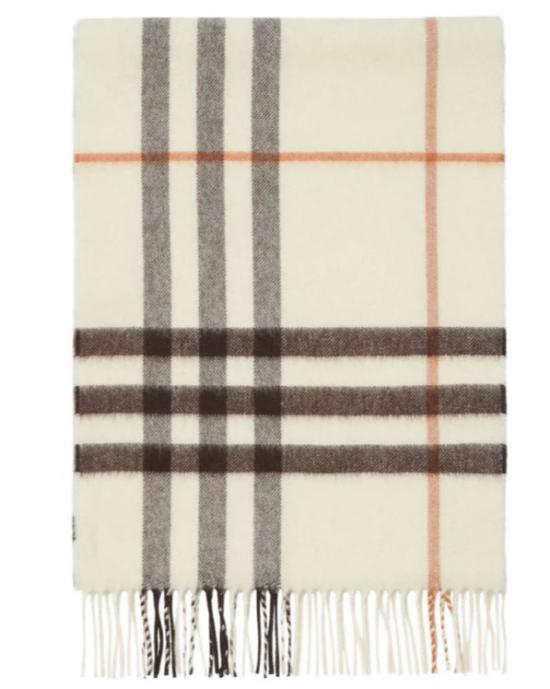  버버리 체크 캐시미어 스카프 8112634 A4486 PEBBLE WHITE - BURBERRY