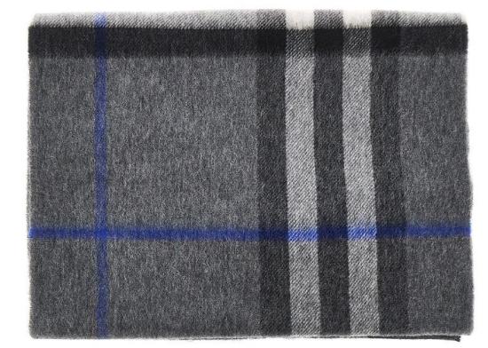  버버리 체크 캐시미어 스카프 8112642 C3384 MARLBORUGH GREY - BURBERRY