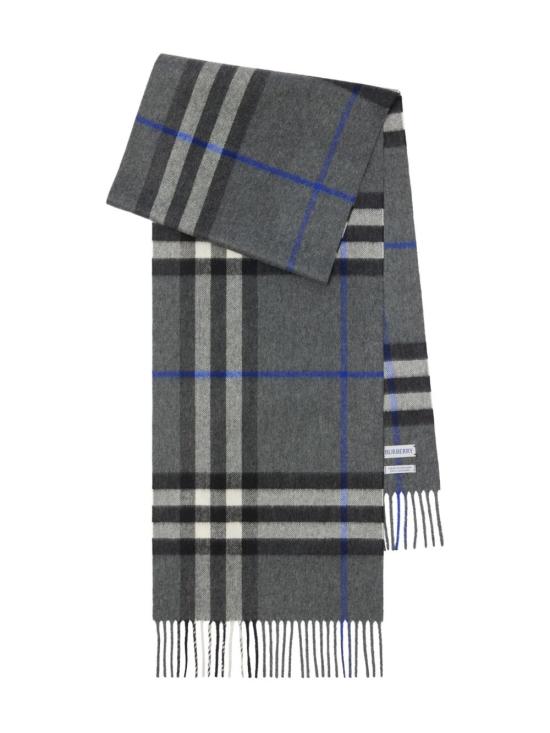  버버리 체크 캐시미어 스카프 8112642 C3384 MARLBORUGH GREY - BURBERRY