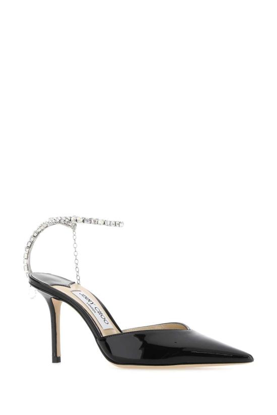 26FW 지미추 힐/펌프스 SAEDA85BOB BLACK CRYSTAL - JIMMY CHOO
